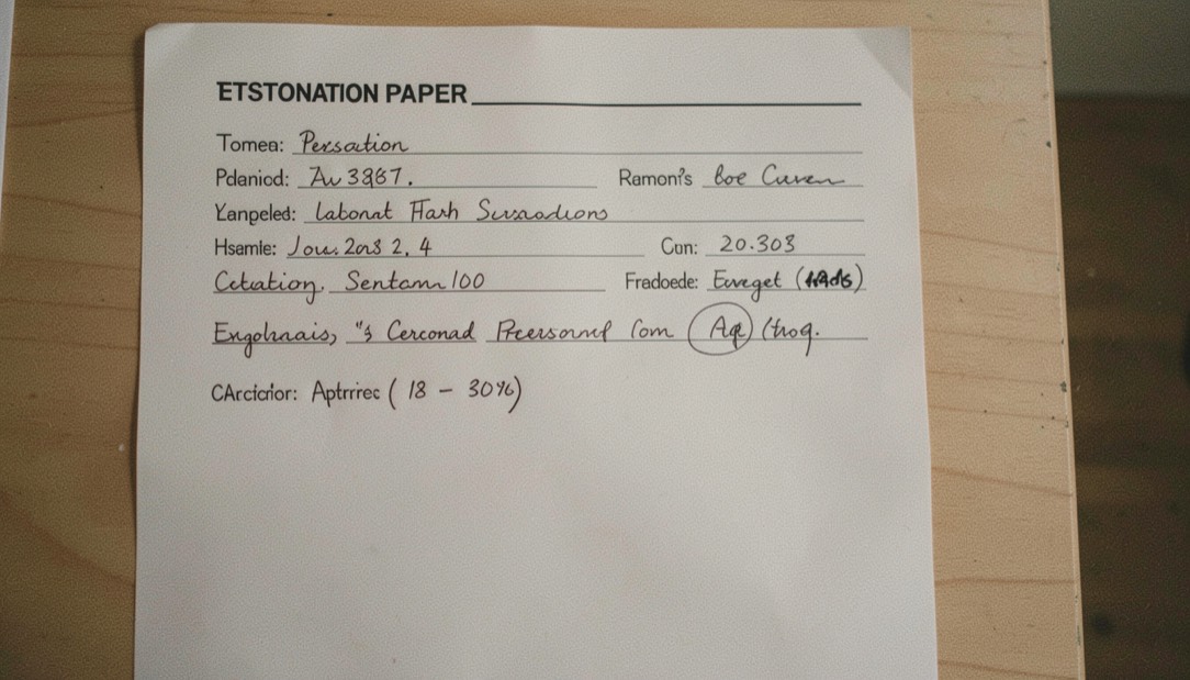 Attestation paper with handwritten personal details and a corrected age annotation